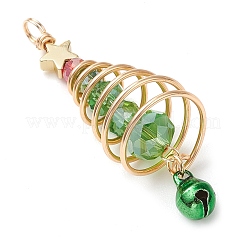 Brass & Glass Pendants&nbsp;PALLOY-JF02991-01