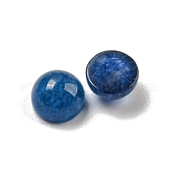 天然の白翡翠の染色カボション  半円  マリンブルー  4x2~2.5mm&nbsp;G-H309-03-31