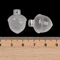 天然石クオーツクリスタルペンダント  ロッククリスタルどんぐりチャーム  21~22x17mm  穴：1.4mm&nbsp;G-K354-13I