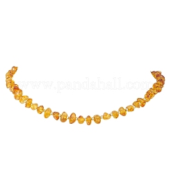 Natural Amber Chip Beaded Necklaces for Women&nbsp;NJEW-JN05862