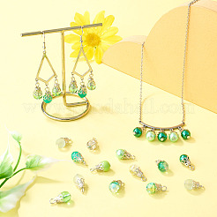 100Pcs Glass Pendants&nbsp;PALLOY-TADJ00015