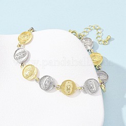 Brass Link Chain Bracelets for Women&nbsp;BJEW-G762-03GP-02