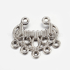 合金コネクター  シャンデリアパーツ  鉛フリー及びカドミウムフリー  三角形  アンティークシルバー  22x19x2.5mm  穴：1.5mm&nbsp;EA10688Y