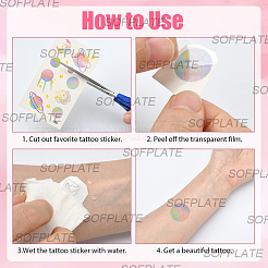 36Pcs 2 Style PVC Waterproof Self-Adhesive Picture Stickers&nbsp;STIC-SP0001-09C