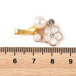 Alloy Rhinestone & ABS Plastic Pearl Enamel Pendants&nbsp;PALLOY-JF05927