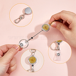 3Pcs 3 Colors Alloy & ABS Keychains&nbsp;KEYC-FH0001-69B