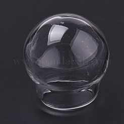 手作り吹きガラスグローブボールボトル  ガラスバイアルペンダント作り用  透明  20.5~22x20mm  半分穴：11.5mm  ボトル容量：4ml（0.14液量オンス）&nbsp;BLOW-R004-01