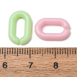 不透明プラスチッククイックリンクコネクター  オーバル  ミックスカラー  14.5x9.5x2.5mm  内径：9.5x3.5mm  約2630個/500g&nbsp;KY-Z003-01