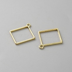 合金菱形のペンダント  ゴールドカラー  31.5x28x2mm&nbsp;LS-PALLOY-WH0048-28