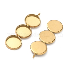 304 Stainless Steel Pendant Cabochon Settings&nbsp;STAS-K320-03A-G