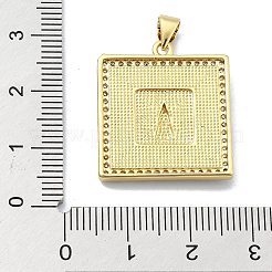 Brass Micro Pave Clear Cubic Zirconia Pendants&nbsp;KK-A221-26G-02