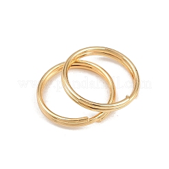 真鍮スプリットリング  ラウンド  18KGP本金メッキ  10.5x1.5mm  内径：8.8mm&nbsp;KK-C115-13G-01