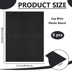 Cap Brim Plastic Board&nbsp;DIY-WH0591-246B-01