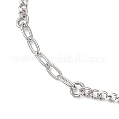 304 Stainless Steel Twisted Curb & Cable Chain Bracelets for Women&nbsp;BJEW-JB13119