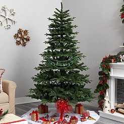ABSプラスチックパールラウンドビーズと鉄製クリスマスツリー飾り  パーティーデコレーション  ゴールドカラー  フローラルホワイト  500mm&nbsp;HJEW-PH02600