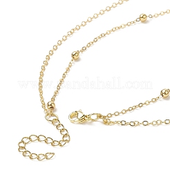 Brass Satellite Chains Double Layer Necklace&nbsp;NJEW-TA00072
