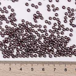 MIYUKIラウンドロカイユビーズ  日本製シードビーズ  （rr386)派手な茄子の裏地  8/0  3mm  穴：1mm  約422~455PCS /ボトル  10 G /ボトル&nbsp;SEED-JP0009-RR0386