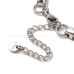 Non-Tarnish 304 Stainless Steel Rectangle Link Chain Bracelets&nbsp;BJEW-Q776-04P