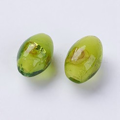Handmade Silver Foil Lampwork Beads&nbsp;LAMP-J089-I