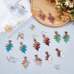 DIY Walnut Wooden Dangle Earring Making Kits&nbsp;DIY-OC0006-64