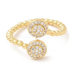 Rack Plating Brass Cuff Rings&nbsp;RJEW-D008-17G