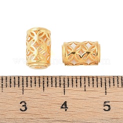 925スターリングシルバービーズ  中空  コラム  18KGP本金メッキ  9.5x6mm  穴：1.6mm&nbsp;STER-P060-29G