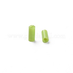 不透明色ガラスラッパビーズ  丸い穴  薄緑  3~8x2mm  穴：0.7mm  約450g /ポンド&nbsp;SEED-N005-001-B03