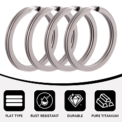 5Pcs Titanium Alloy Split Key Rings&nbsp;FIND-BBC0005-45B