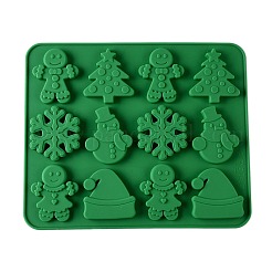Christmas Rectangle Cake DIY Food Grade Silicone Mold&nbsp;DIY-K075-08