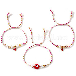 3Pcs Handmade Brass Enamel Charm Bracelets&nbsp;OI2276-10
