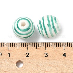 手作りの陶器ビーズ  手描きの陶器ビーズ  ラウンド  ファミーユは磁器バラ  ダークシアン  12.5mm  穴：2.5mm&nbsp;PORC-C009-05F