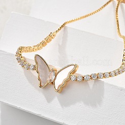 Adjustable Brass Shell Slider Bracelets&nbsp;BJEW-L699-01G