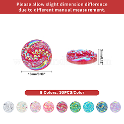 Flat Back Resin Rhinestone Cabochons&nbsp;CRES-GA0001-04