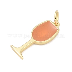 Brass Enamel Pendants&nbsp;KK-U062-02B-03