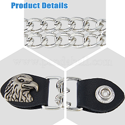 5Pcs Alloy & Imitation Leather Waistcoat Extension Chain&nbsp;FIND-FH0008-85A