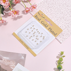 30Pcs Brass Crimp Beads&nbsp;KK-BBC0025-43