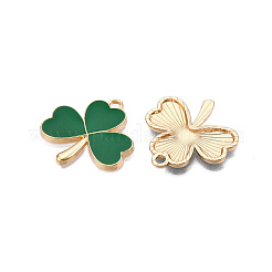 Rack Plating Alloy Enamel Pendants&nbsp;ENAM-N056-353G
