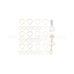 80Pcs 8 Styles Zinc Alloy Linking Rings&nbsp;FIND-GA0004-09
