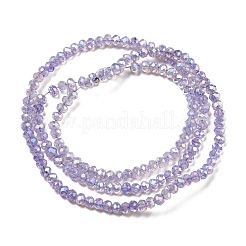 Transparent Baking Paint Glass Beads Strands&nbsp;DGLA-F002-02B-08