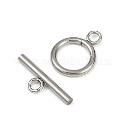 ステンレス鋼のマンテル  リング  ステンレス鋼色  19x14x2mm  穴：2.8mm&nbsp;STAS-C126-01A-P