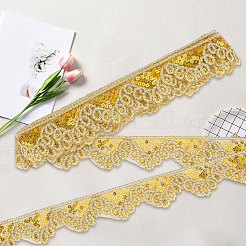 10 Yards Sparkle Polyamide Wavy Flower Lace Trim&nbsp;OCOR-WH20022-023A
