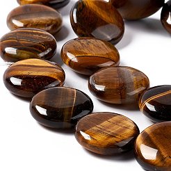 天然石タイガーアイビーズ連売り  フラットラウンド  19.5~20.5x7~8mm  穴：1mm  約20個/連  15.55''~15.98''（39.5~40.6センチメートル）&nbsp;G375-26
