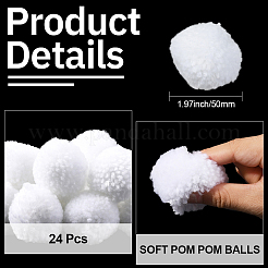 24Pcs Wool Soft Pompom Ball&nbsp;DIY-SC0031-31D-03