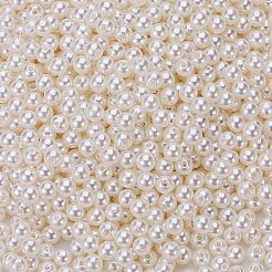 DIYストレッチブレスレット作成キット  1820個のABSプラスチックイミテーションパールビーズ  2ロール弾性クリスタルスレッド  1個のミシンはさみ  ミックスカラー  6mm  穴：2mm  200グラム  約1820個/200g&nbsp;DIY-SZ0004-08