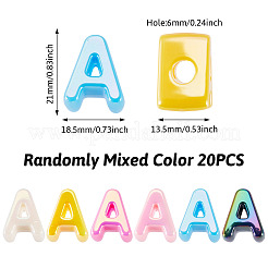20Pcs UV Plating Opaque Acrylic European Beads&nbsp;OACR-TADJ0001-16A
