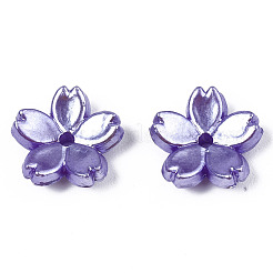 アクリルパール調ビーズ  さくらの花  ミックスカラー  11x11.5x4mm  穴：1.4mm&nbsp;X-OACR-N012-002