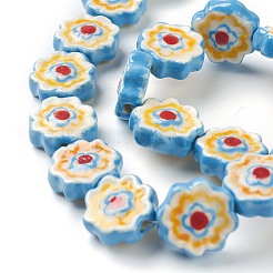Handmade Porcelain Flower Beads&nbsp;PORC-J008-04A