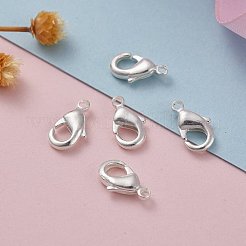 シルバーカラーメッキブラスカニカン  オウムトリガークラスプ  10x5x3mm  穴：1mm&nbsp;X-KK-901-S