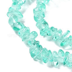 Spray Painted Transparent Glass Beads Strands&nbsp;X-GLAA-P060-01A-08