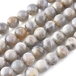 天然石ラブラドライトビーズ連売り  ラウンド  8mm  穴：1mm&nbsp;G-G212-8mm-23